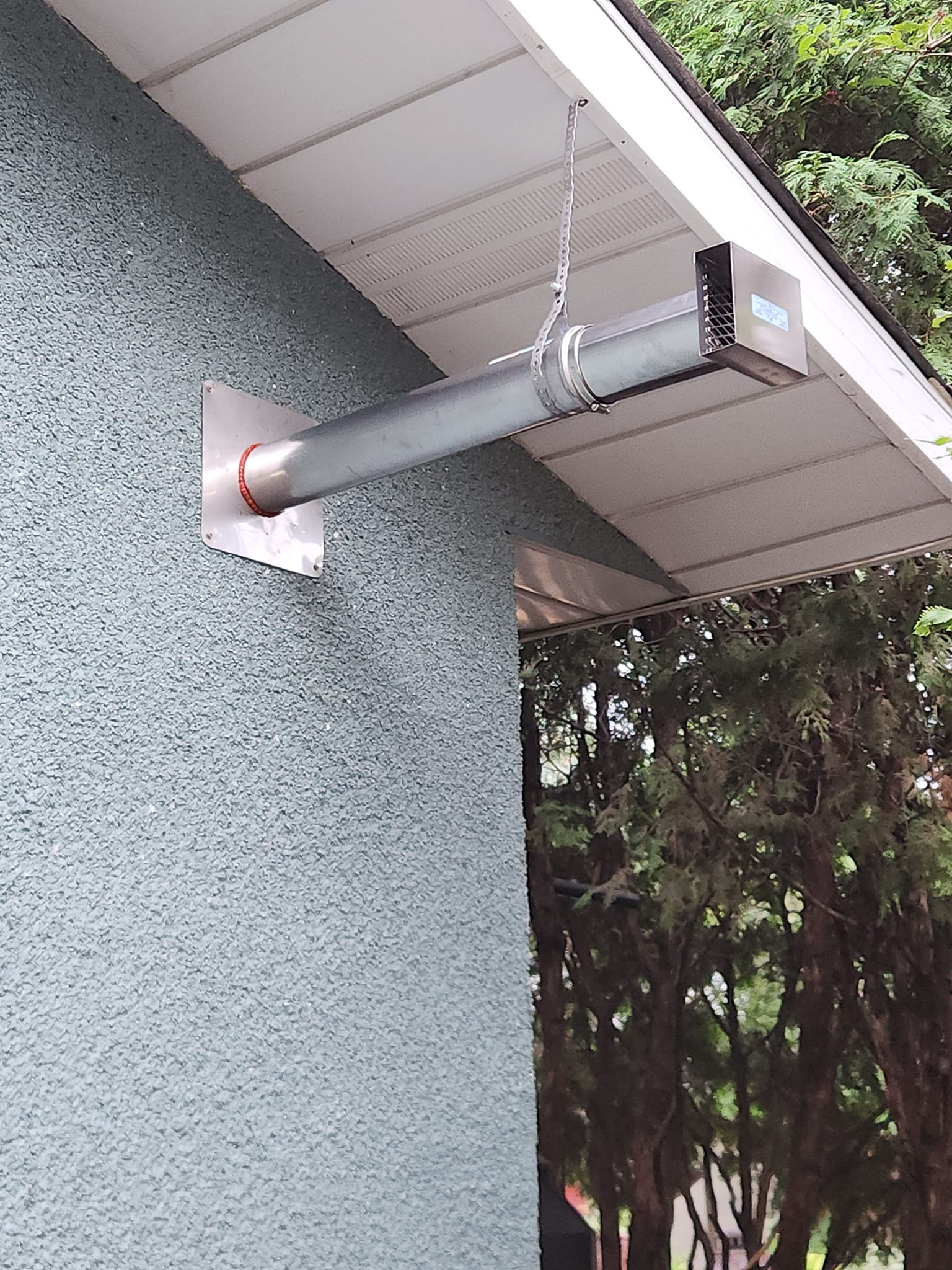 Exterior gas venting code compliance