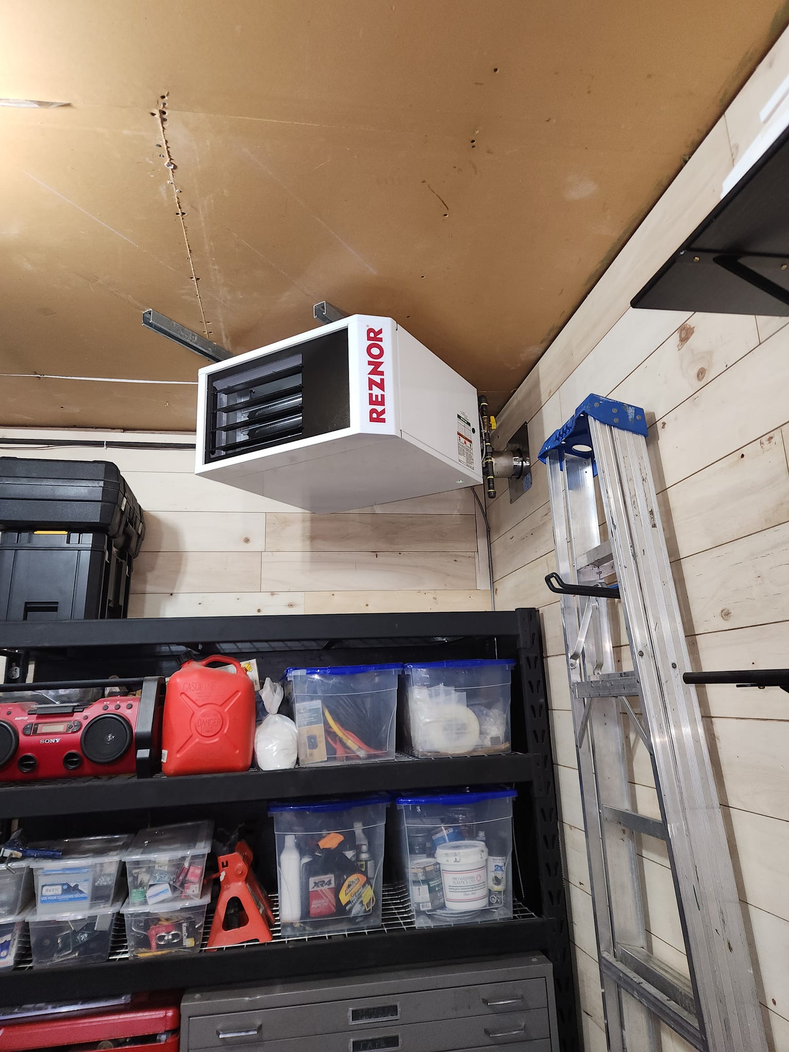 Reznor garage heater installation