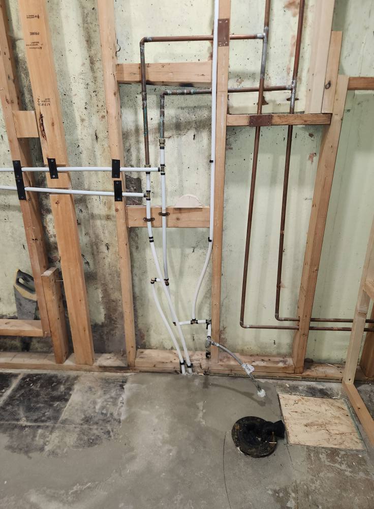 Expert plumbing rough-in